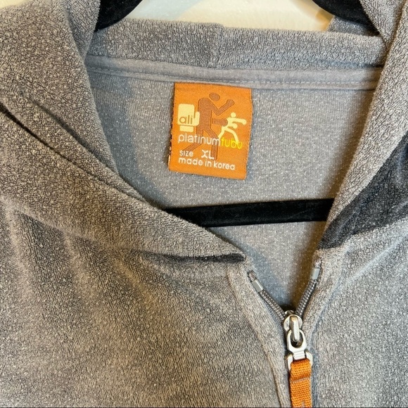 🌹VTG Platinum Fubu Muhammad Ali Gray Fleece Zip Up Hoodie Mens XL Y2K - Picture 4 of 8